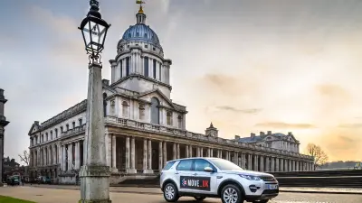 Move_UK branded Land Rover in Greenwich