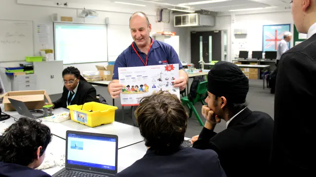 Students taking part in IET Faraday challenge days